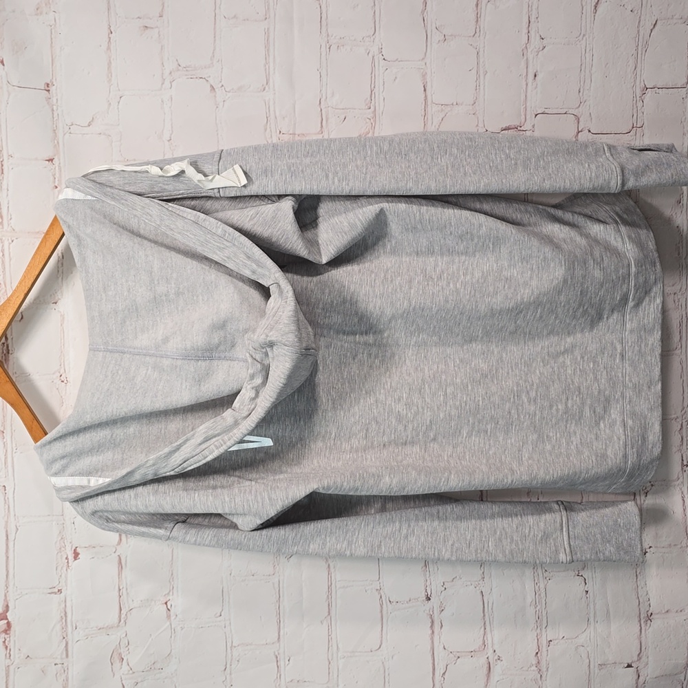 Victorias Secret Victoria Sport Deep VNeck Gray Sweatshirt Hoodie Women Size S/M - Picture 9 of 12